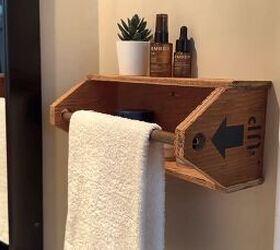 Rustic bathroom shelf