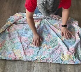 Lay out doubled fabric