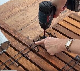 diy coffee station wall, Adding the hooks