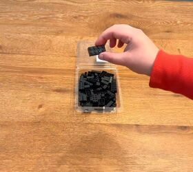 Creative key storage idea using picture frame and building blocks