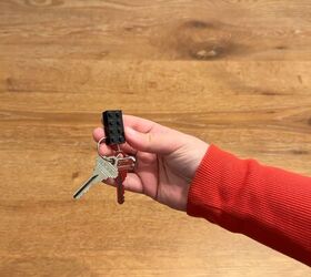 Modern DIY key organizer idea with playful design elements 