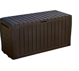 fix outdoor clutter with these spring deals, Keter 71 Gallon Resin Outdoor Storage Box