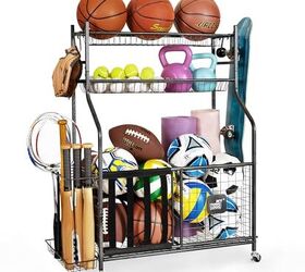 fix outdoor clutter with these spring deals, Mythinglogic Garage Sports Equipment Organizer