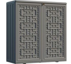 fix outdoor clutter with these spring deals, Waterproof Storage Cabinet with Shelves