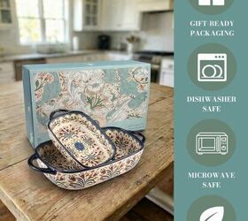 Polish Pottery-Style Baking Dish Set - image via Amazon