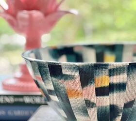 leftover wallpaper scraps turn them into this beautiful decorative bo, A decorative bowl made from leftover wallpaper scraps and activated wallpaper glue