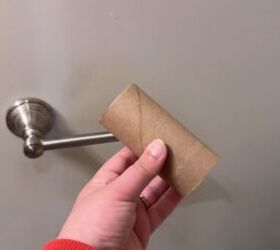 Instead of tossing this toilet paper roll, she used it for this totally wild decor hack
