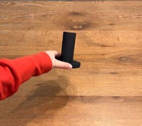 DIY lamp using black spray paint for a sleek modern finish 