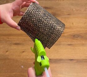 Beginner-friendly DIY lamp project with hot glue and paint