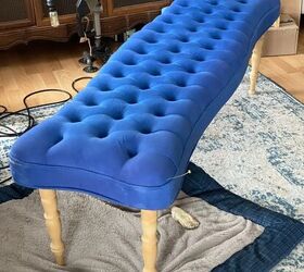 The suprisingly satisfying way she upgraded this tufted bench
