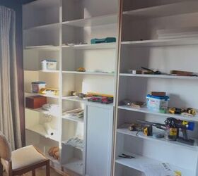 She turns her IKEA Billy bookcase into  into gorgeous built-ins that look like they came straight from a high-end showroom
