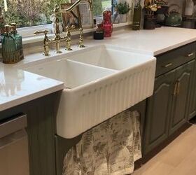Curtains to hide under-sink clutter