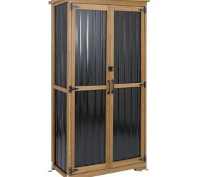 Outdoor Storage Cabinet Waterproof with Shelves, Small Storage Shed, Vertical Tall Patio Backyard Garden Storage Cabinet Tool Organizer for Outside