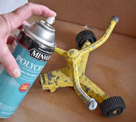 Instead of tossing this old and rusty spinkler, she gave it such a high-end update