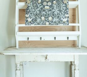 This easy wall paper trick will give your basic plate rack so much more personality