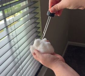 Cleaning hack using cotton balls and essential oils