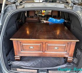 We loved the way she brought this old coffee table from dated to dramatic