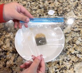 tea garden tricks, Used tea bag seed starter inside a zip top bag