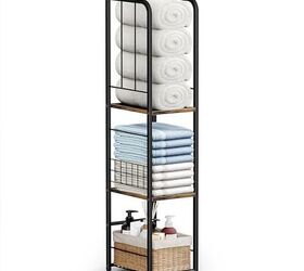 towel storage ideas that make your bathroom feel more like a spa, 2 KIMBORA Narrow Towel Storage
