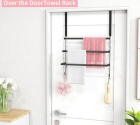 towel storage ideas that make your bathroom feel more like a spa, 10 Over The Door Towel Rack