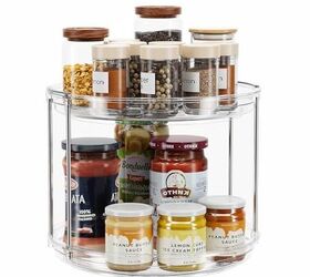 kitchen organizers that free up space before hosting season, 4 LAMU 2 Tier Lazy Susan Turntable Organizer