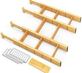 kitchen organizers that free up space before hosting season, 9 SpaceAid Bamboo Drawer Dividers