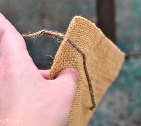 Put a stick through a piece of burlap for an unexpectedly cute warm weather idea