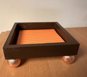 Wooden Shadow Box Makeover With Rose Gold Foil Craft Project