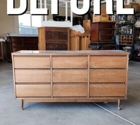 She turned a worn mid century modern dresser into a fresh, beautiful piece using these easy refinishing furniture techniques that anyone can do at home