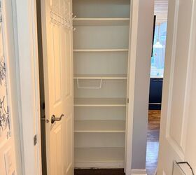 Instead of using it for linens, she used her linen closet for THIS (we are SO copying this...)