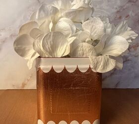 Old Tea Metal Can to Rose Gold Leaf Storage Bin {DIY Tutorial}
