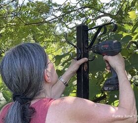 The really interesting reason she drills a hole in her coat rack outside