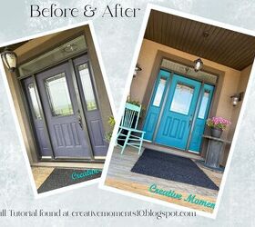 from eggplant purple to ocean blue our front door makeover