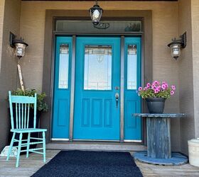 from eggplant purple to ocean blue our front door makeover
