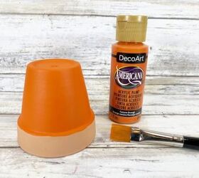 Flip a tiny Dollar Tree planter for one of the cutest Halloween ideas of the year