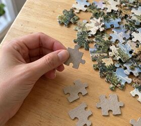 Instead of tossing all those old puzzles hiding in your closet, use the pieces for gorgeous fall decor you'll want to keep up all year long