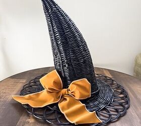 DIY Witch Hat Decoration From a Thrifted Cornucopia