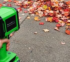 Watch a blower that fits in one hand clear wet leaves in seconds.