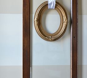 how to use command brand strips in home decor, home decor, wall decor, I used them to hand this glass door with additional antique frame in my master bedroom