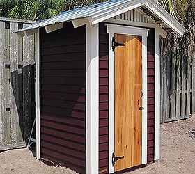 small outdoor storage, 4 x4 Outhouse style shed can organize garden tools and keep them within easy reach