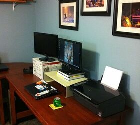 bedroom turned office, craft rooms, home decor, home office, painting