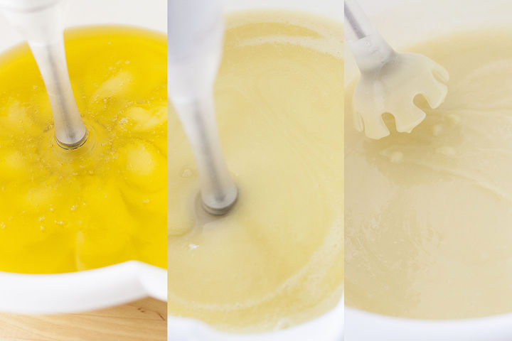 The stages of soap mixing -- "reaching trace".