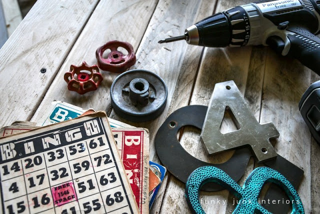 a junk styled pallet wood coffee table anyone can make, diy, painted furniture, pallet, woodworking projects, And now for the fun part Gotta junk it up