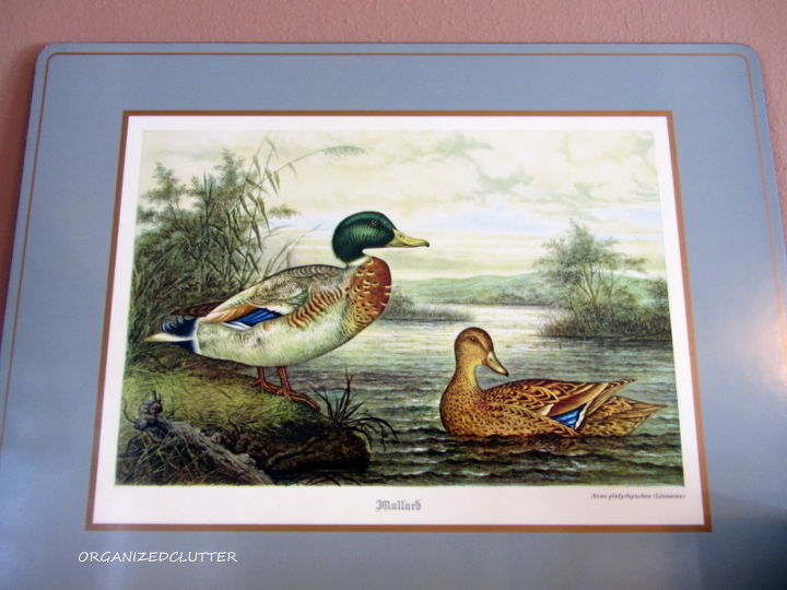 a just ducky master bedroom chest, home decor, Vintage Pimpernel England Mallard placemat