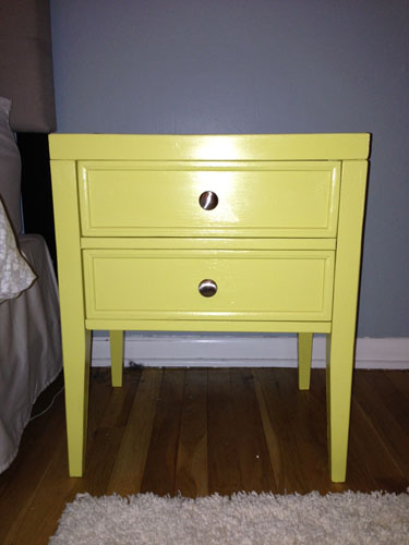 chartreuse is a tricky color, painted furniture