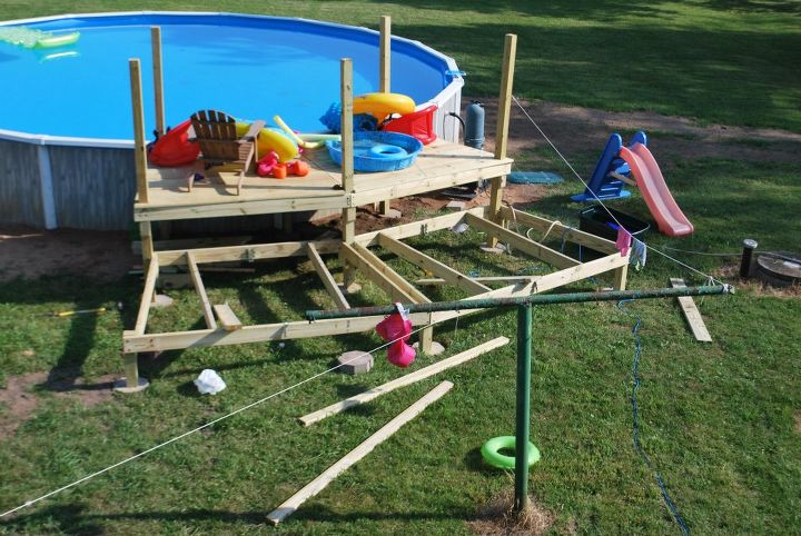DIY Pool deck idea