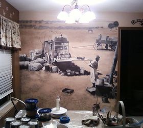 murals by granart, home decor, painting, Matador Ranch Wall Mural by GranArt 3pic