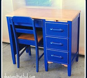 small painted desk, painted furniture