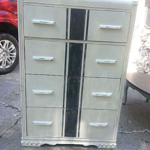 french grain sack inspired dresser, chalk paint, painted furniture, ready to head to the store
