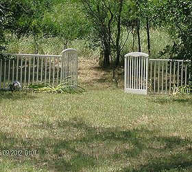 turning a 5 00 garage sale baby bed into a decorative fence and gates, fences, outdoor living, repurposing upcycling